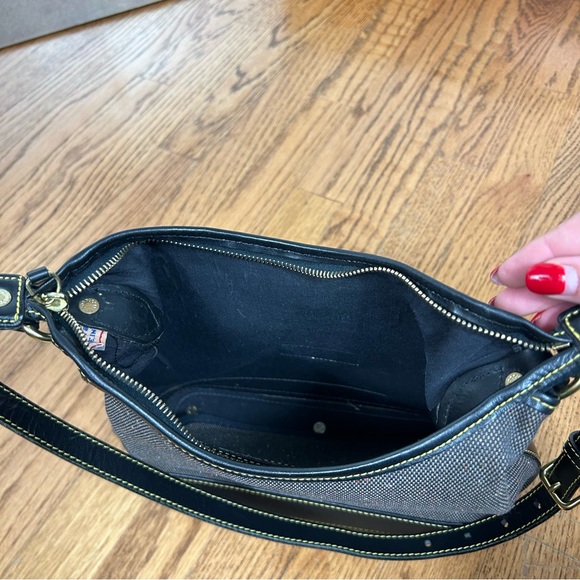 Dooney & Bourke Canvas Tweed Leather Shoulder Bag - Picture 16 of 16